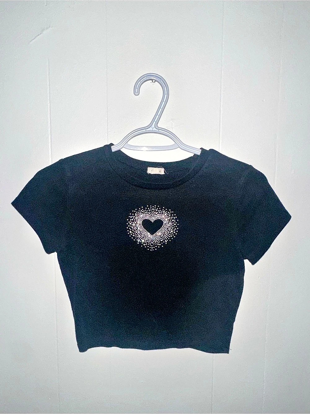 Garage Black Heart Graphic Short Sleeve Tee Like New